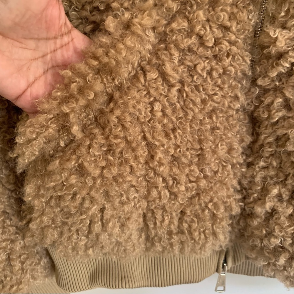 NEW Urban Outfitters Casey Oversized Sherpa Fur Hooded Zip-Up Teddy Jacket S - Picture 6 of 12